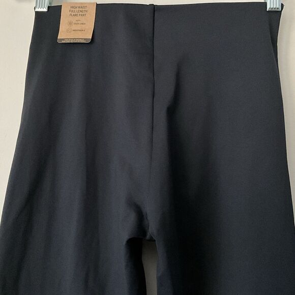 Pink Active Flare Pants S Black Full Length Cozy Lined High Rise - Picture 5 of 8